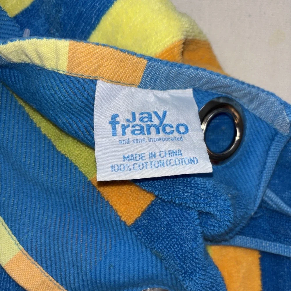 Y2K Jay Franco Beach Blanket/Towels Terry Cloth Corner Rings 54